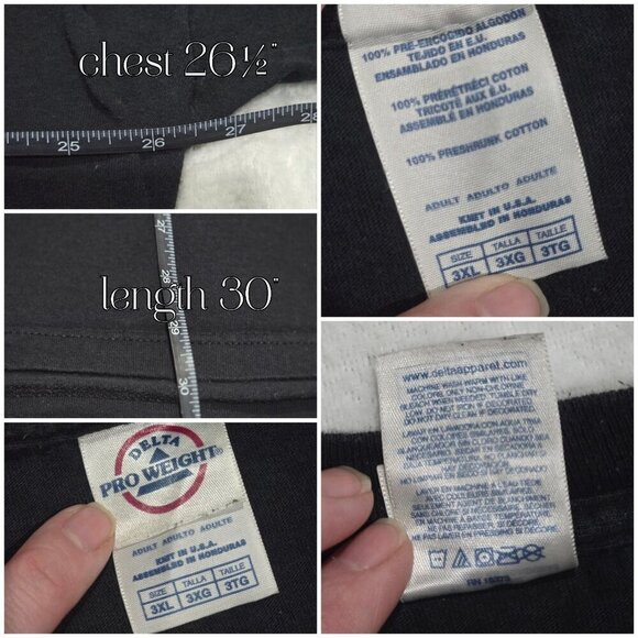 Wicked Jester Graphic Tee ✦ Black & Red Delta Cotton ✦ 3XL Loose Fit Y2K Vintage - Picture 4 of 5